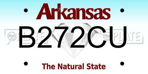 B272CU Arkansas License Plate