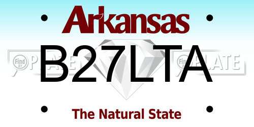 B27LTA Arkansas License Plate