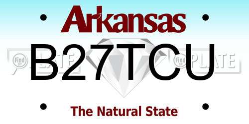 B27TCU Arkansas License Plate
