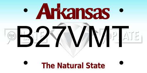 B27VMT Arkansas License Plate