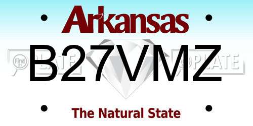 B27VMZ Arkansas License Plate