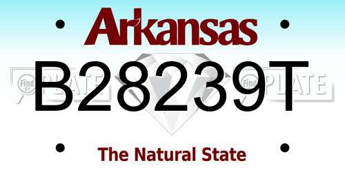 B28239T Arkansas License Plate