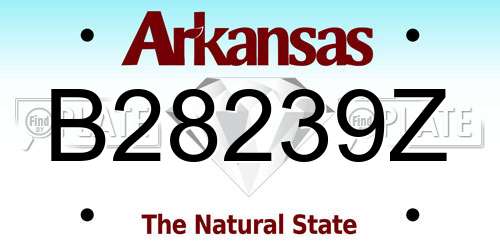 B28239Z Arkansas License Plate