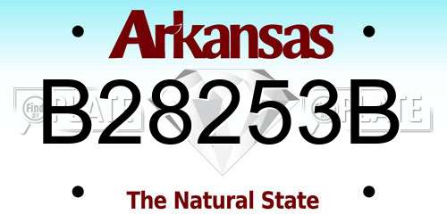 B28253B Arkansas License Plate