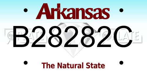B28282C Arkansas License Plate
