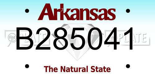 B285041 Arkansas License Plate
