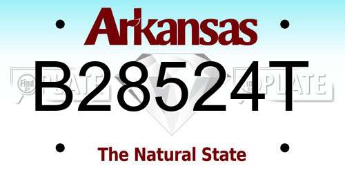 B28524T Arkansas License Plate