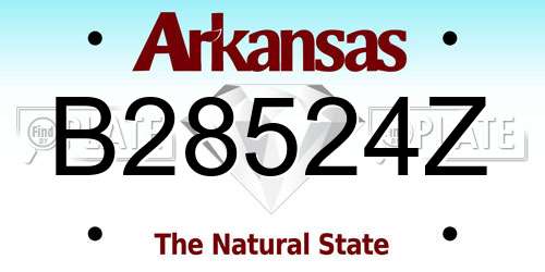 B28524Z Arkansas License Plate