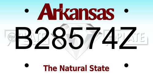 B28574Z Arkansas License Plate