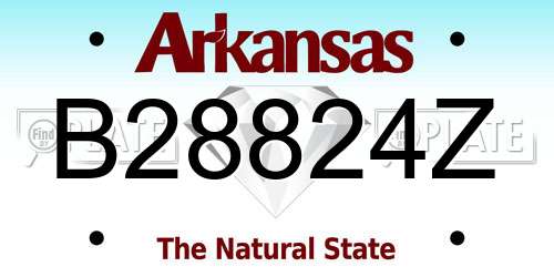 B28824Z Arkansas License Plate