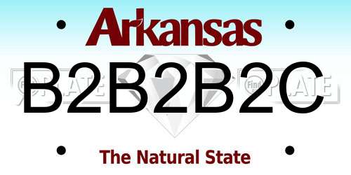 B2B2B2C Arkansas License Plate