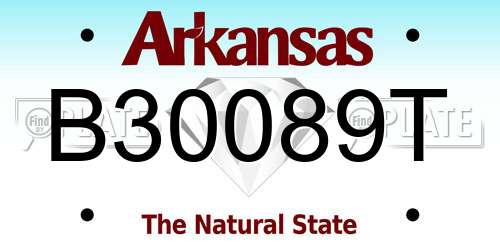B30089T Arkansas License Plate