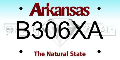 B306XA Arkansas License Plate