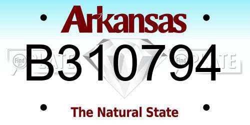 B310794 Arkansas License Plate
