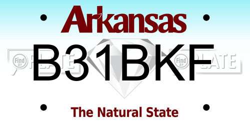 B31BKF Arkansas License Plate