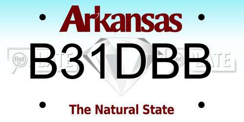 B31DBB Arkansas License Plate