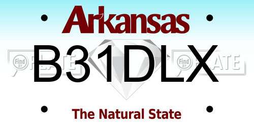 B31DLX Arkansas License Plate