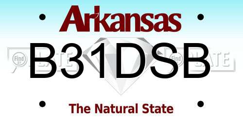 B31DSB Arkansas License Plate