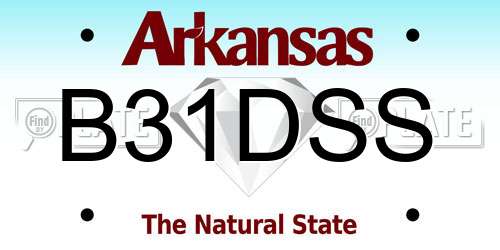 B31DSS Arkansas License Plate