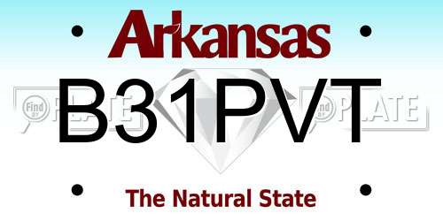 B31PVT Arkansas License Plate