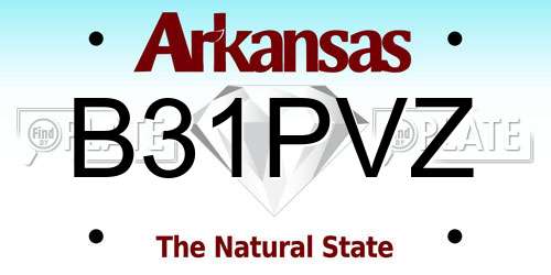 B31PVZ Arkansas License Plate