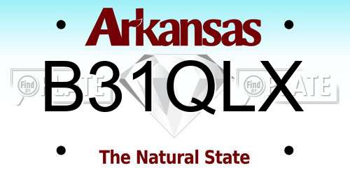 B31QLX Arkansas License Plate