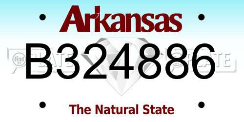 B324886 Arkansas License Plate
