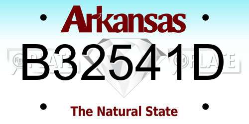 B32541D Arkansas License Plate