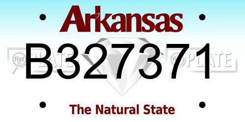B327371 Arkansas License Plate
