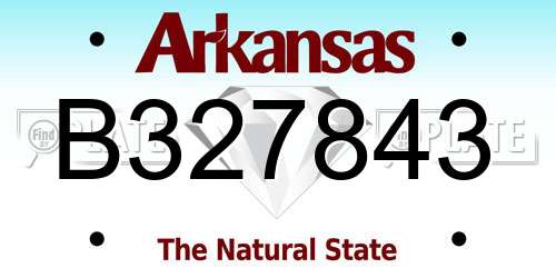 B327843 Arkansas License Plate