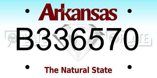 B336570 Arkansas License Plate