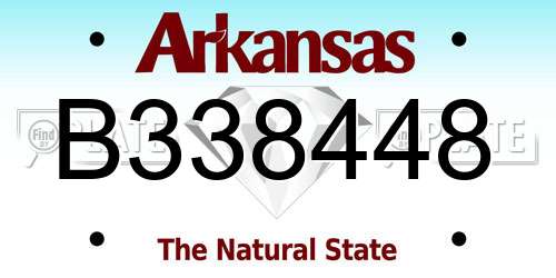 B338448 Arkansas License Plate