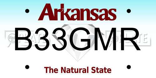 B33GMR Arkansas License Plate