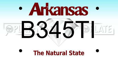 B345TI Arkansas License Plate