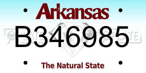 B346985 Arkansas License Plate