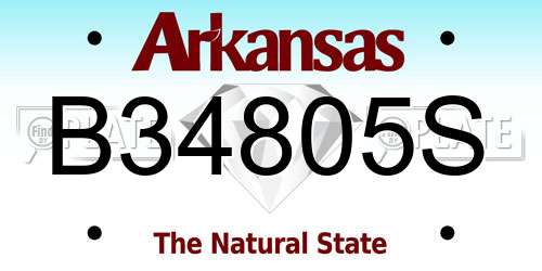 B34805S Arkansas License Plate