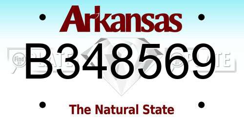 B348569 Arkansas License Plate