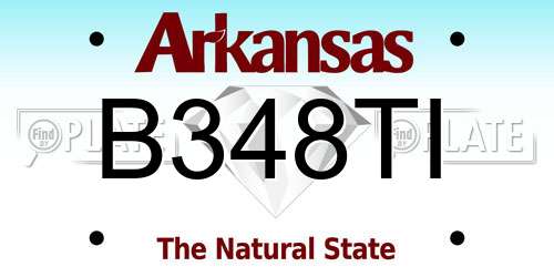 B348TI Arkansas License Plate