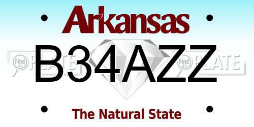 B34AZZ Arkansas License Plate