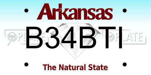 B34BTI Arkansas License Plate