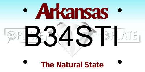 B34STI Arkansas License Plate