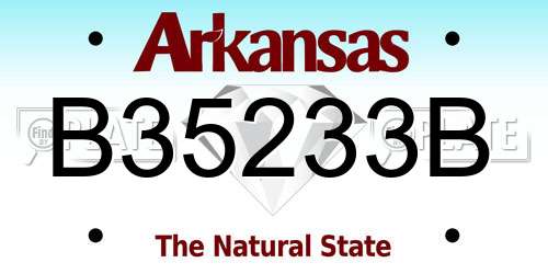 B35233B Arkansas License Plate