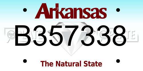 B357338 Arkansas License Plate