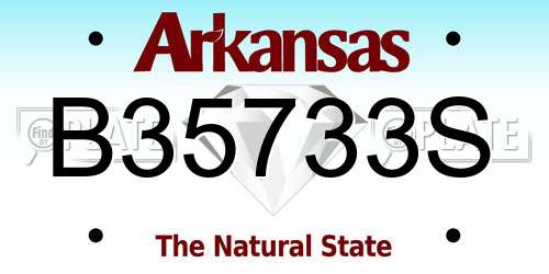 B35733S Arkansas License Plate