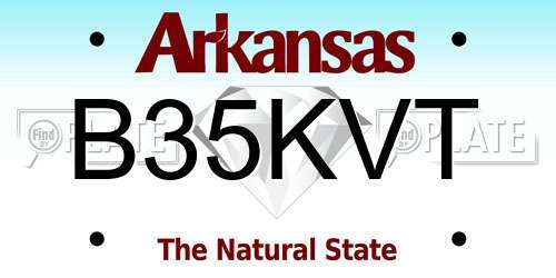 B35KVT Arkansas License Plate