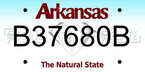 B37680B Arkansas License Plate