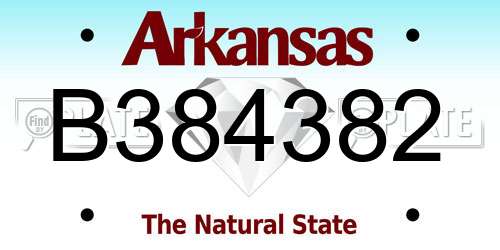 B384382 Arkansas License Plate