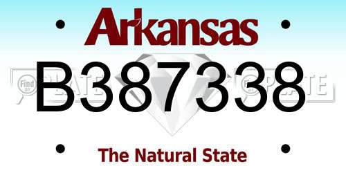 B387338 Arkansas License Plate