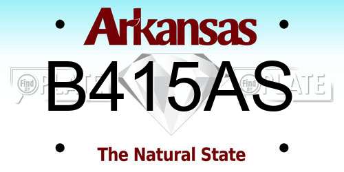 B415AS Arkansas License Plate