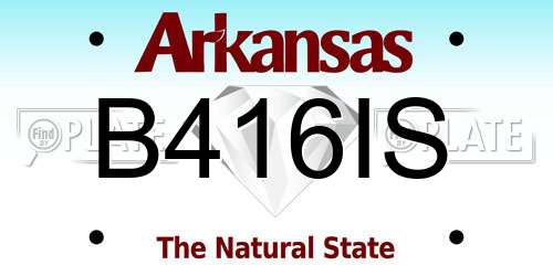 B416IS Arkansas License Plate